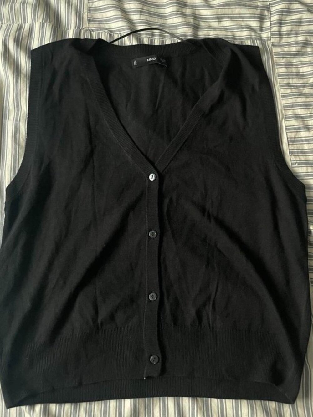 Mango Women's Black Sweater Vest